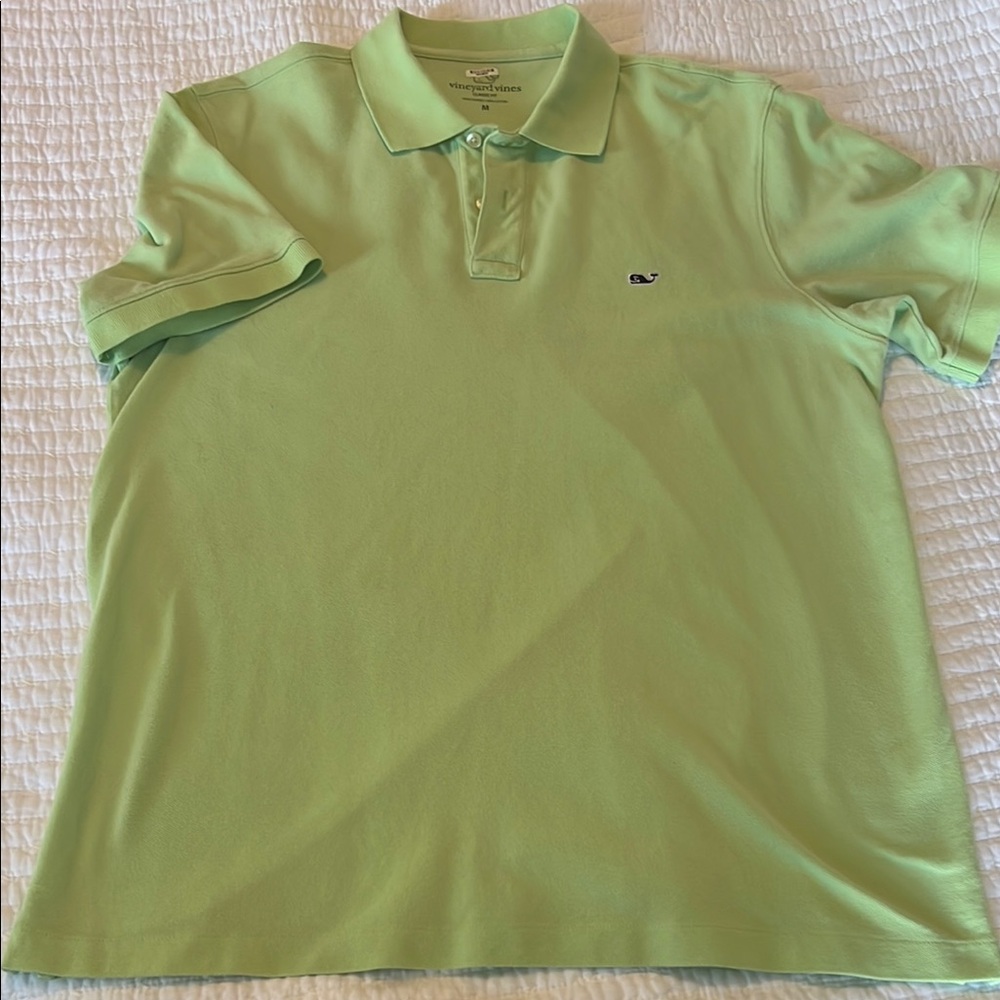 Vineyard Vines Men's Light Green Polo Shirt